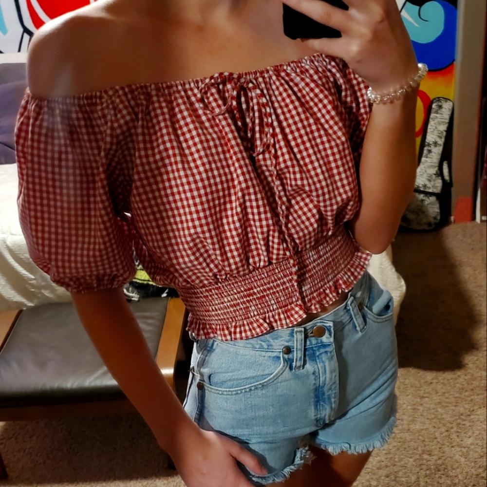 Red Gingham Top